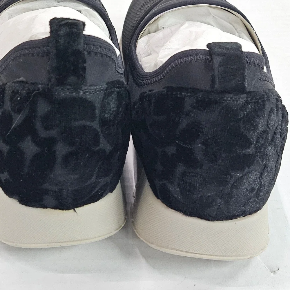 Lori Goldstein LI-POSY Black Mesh‎ Neoprene Slip On Sneakers Womens 6.5M NIB